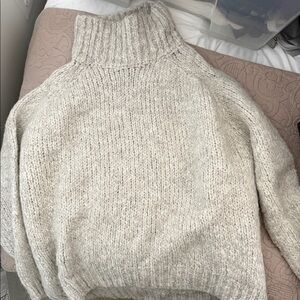Zara ITALIAN YARN Wool Turtleneck Sweater sz M